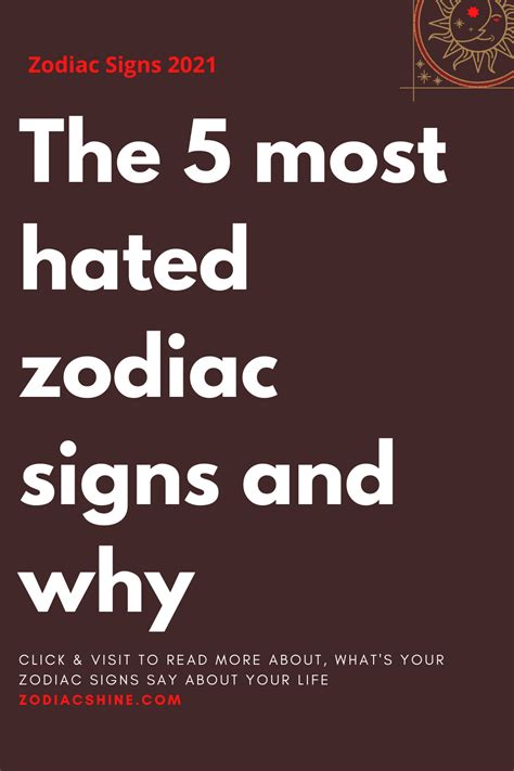 most hated zodiac sign|The most hated zodiac signs, according to the experts .